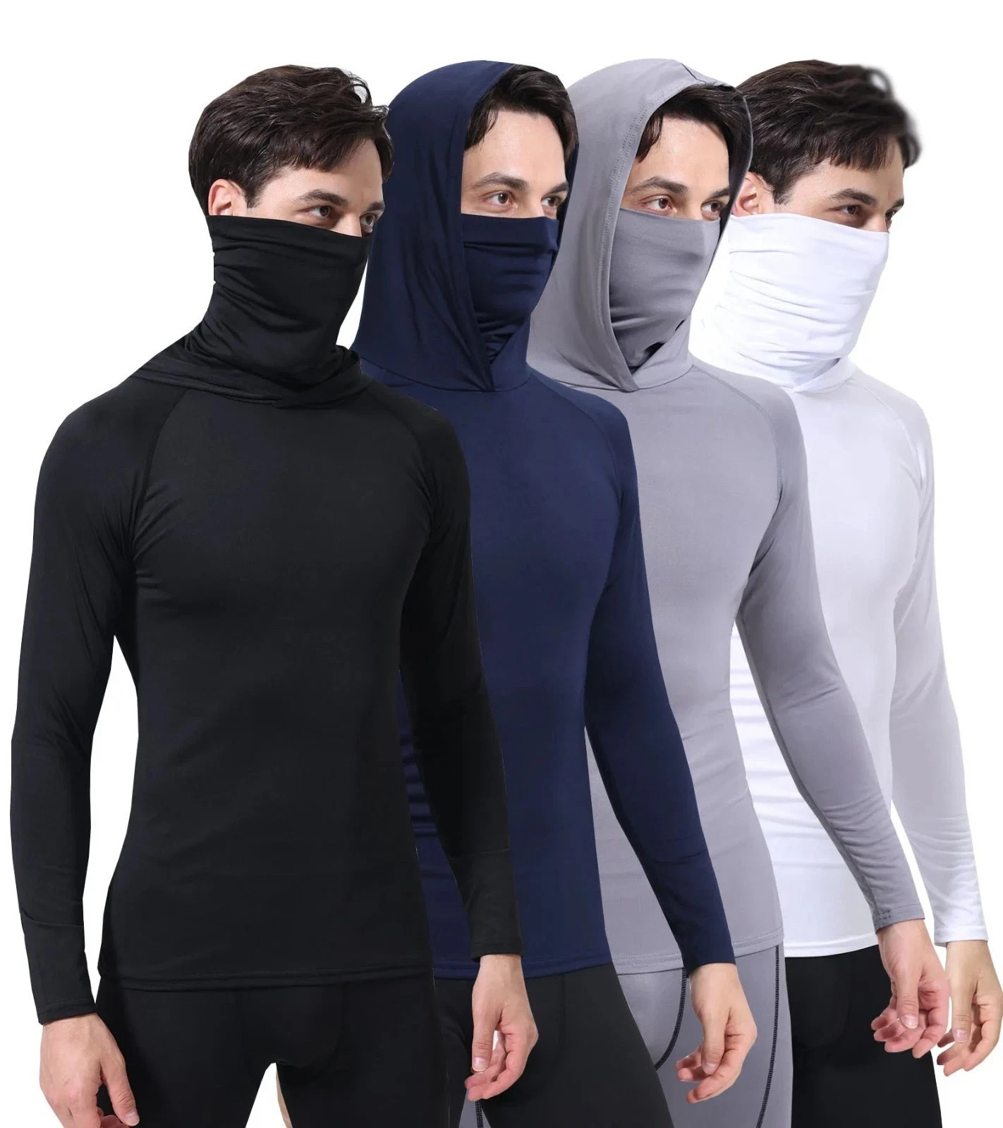 Performance Hoodie Long Sleeve T-Shirts, UPF 50+ Sun Protection Hooded Unisex gallery