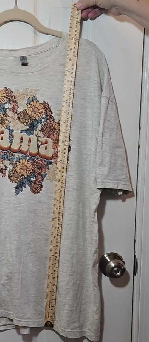 Next Level Apparel Women's Short Sleeve T-Shirt 3XL MAMA Floral Print gallery