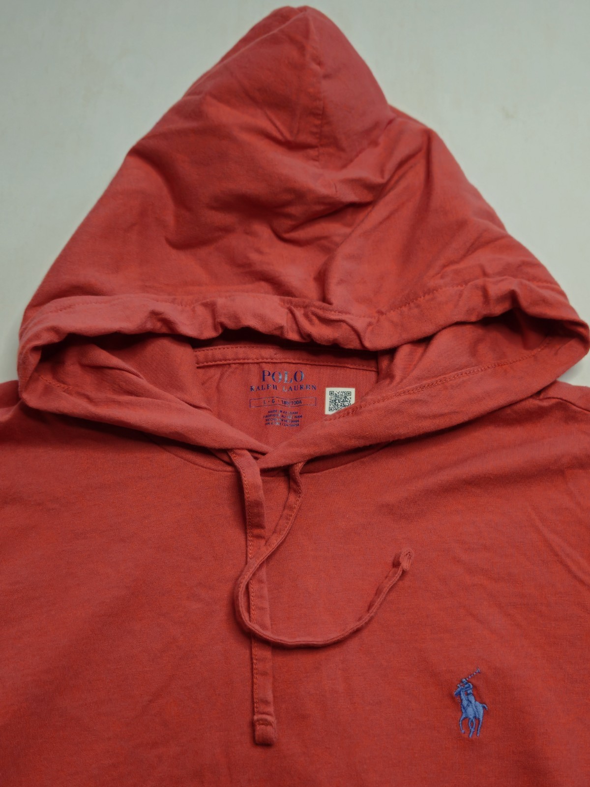 Mens Polo Ralph Lauren Long Sleeve Hooded Tagless Tee Shirt Size Large gallery