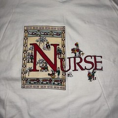 Vtg Graphic Tshirt Nurse 1992 Screen Print Shirt