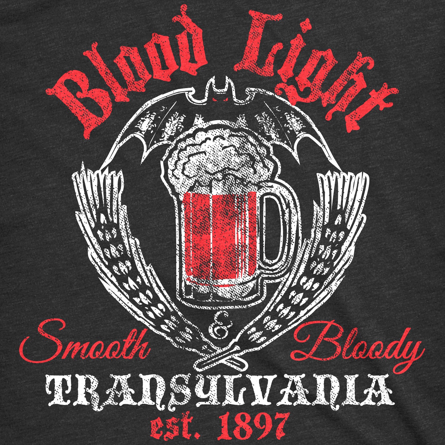 Mens Blood Light T Shirt Funny Halloween Beer Parody Vampire Tee for Guys gallery