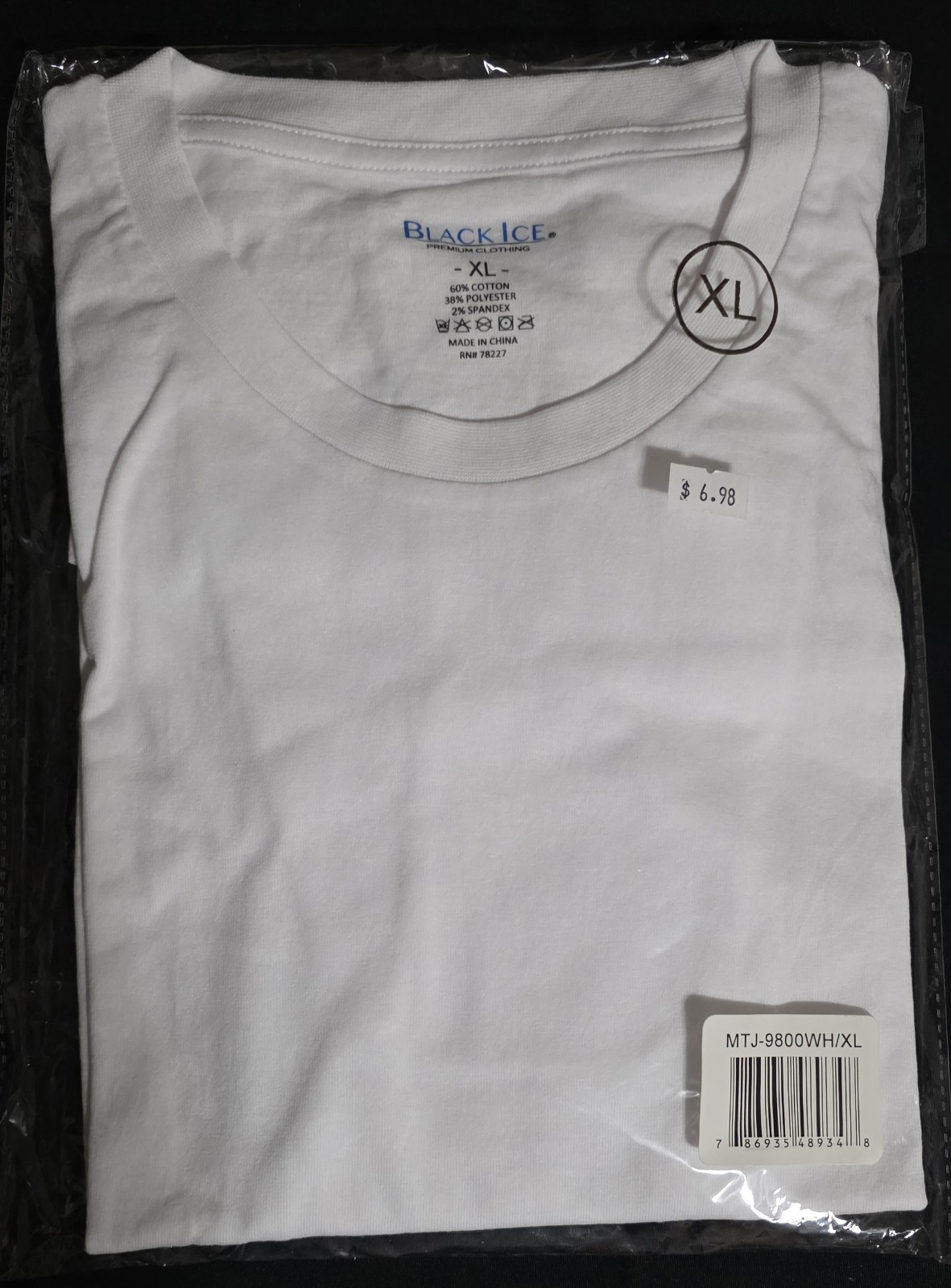 Blue Ice Men's Short Sleeve Crew Neck Classic T-shirt size XLarge New in Package gallery