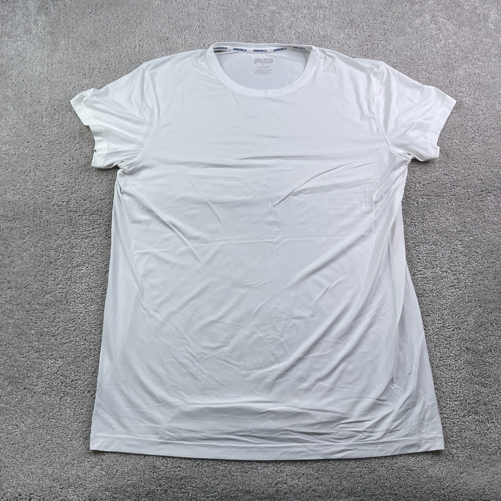 Duluth Trading Shirt Mens XL White Armachillo Cooling Performance Tee Active