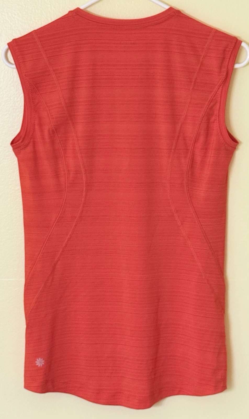 ATHLETA  Women’s 1/4 Zip Sleeveless Top Zip Pocket ORANGE Size S