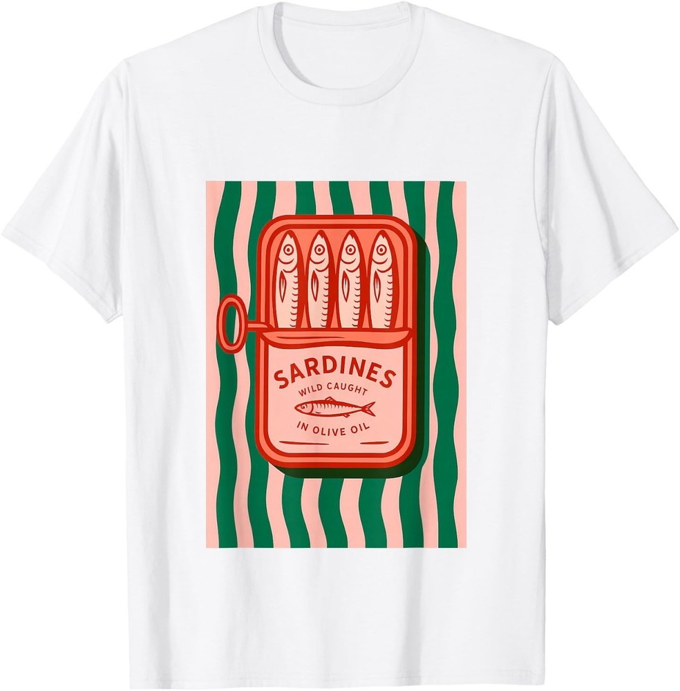 Sardines Tinned Fish Retro Graphic Summer for Men Women T-Shirt