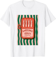Sardines Tinned Fish Retro Graphic Summer for Men Women T-Shirt