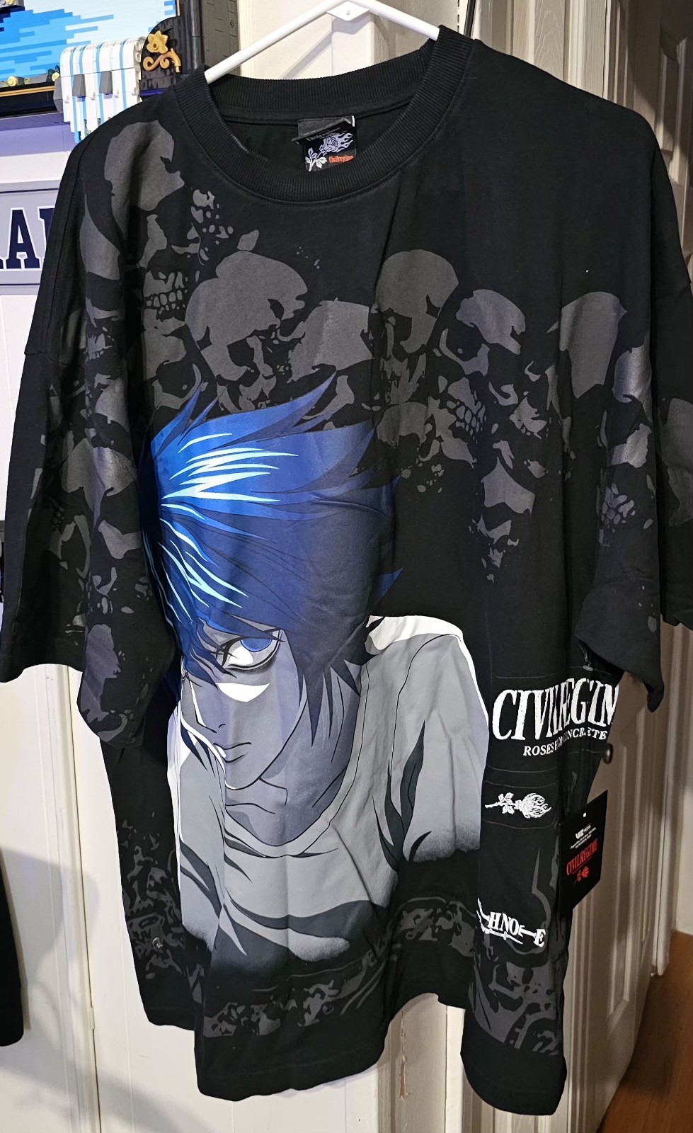 Civil Regime DeathNote Blue Silence American Classic Oversized Tee in Black2XL gallery