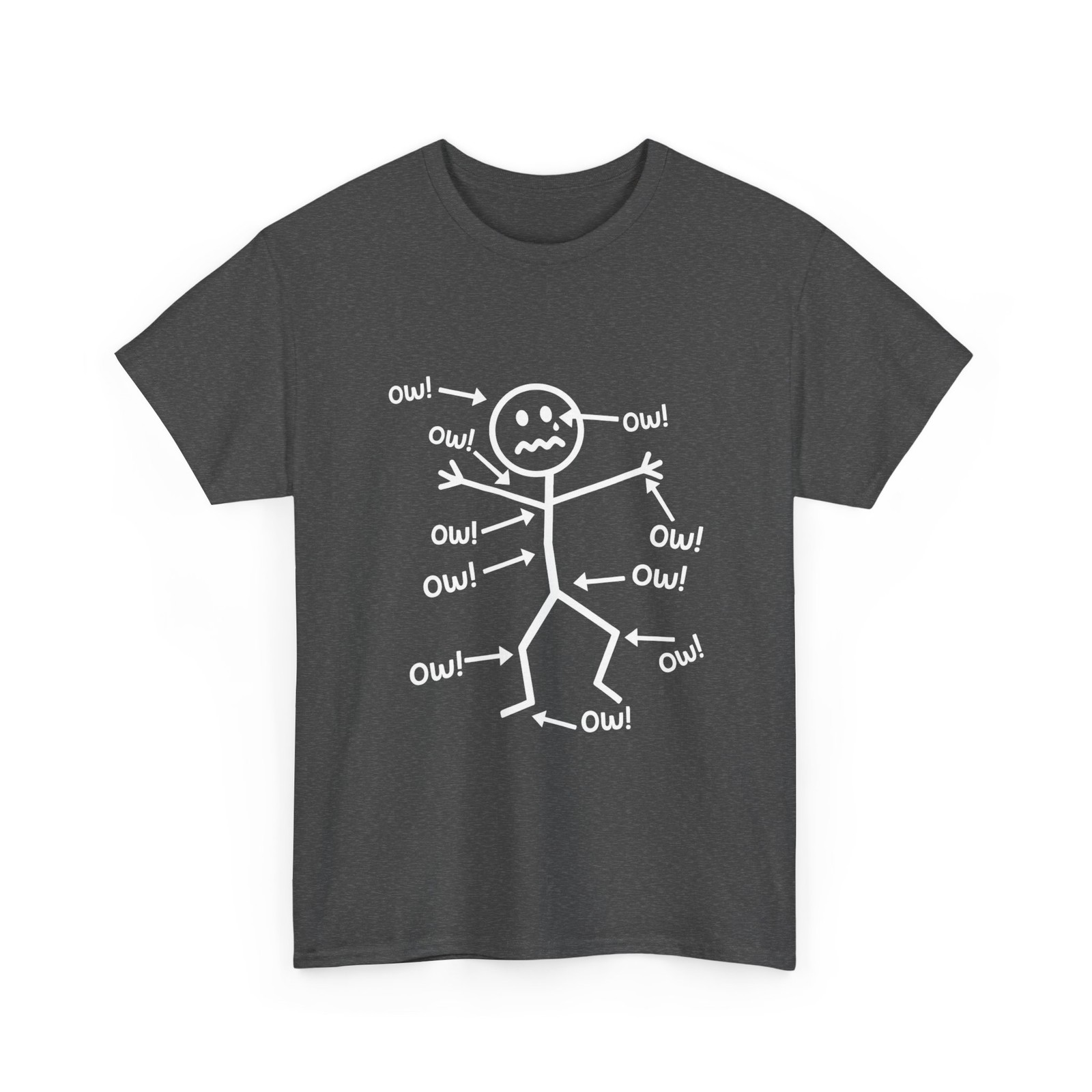 Ow Ow Ow Ow Saying Body Pain Shirt, Funny Character Humor Sarcastic Shirt gallery