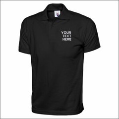 Personalised Uneek Jersey Poloshirt Custom Embroidered Work Wear Polo Tee Shirt