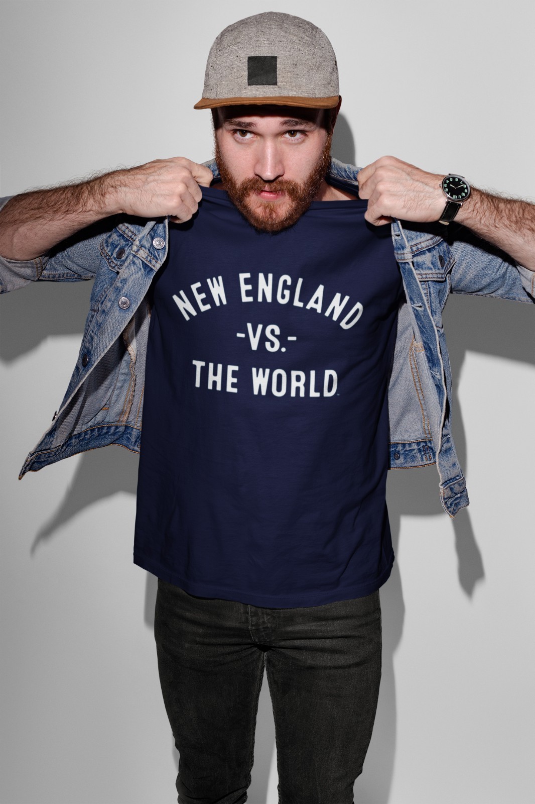 New England Vs The World - boston patriots pride football fan Xs-6X Soft T-shirt gallery