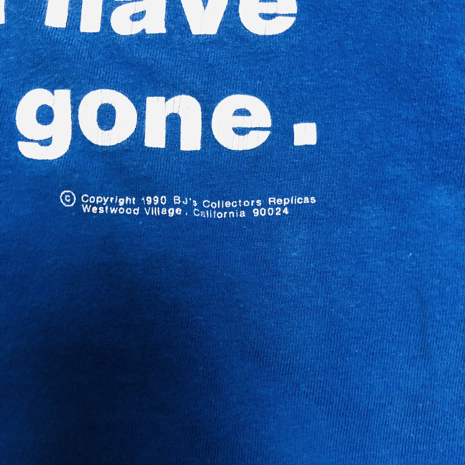 Vintage 1990 Blue Freedom 'You Dont Know Its Gone' Political T Shirt Size L gallery