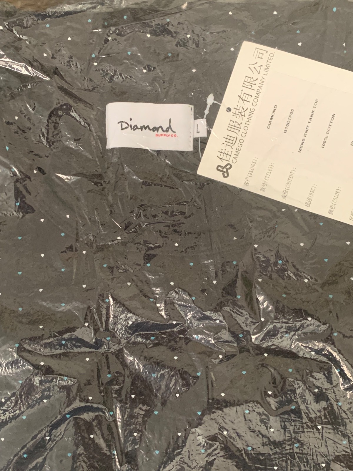 Diamond Supply Co. Tank Top, Stars, Black, Large, See Description gallery