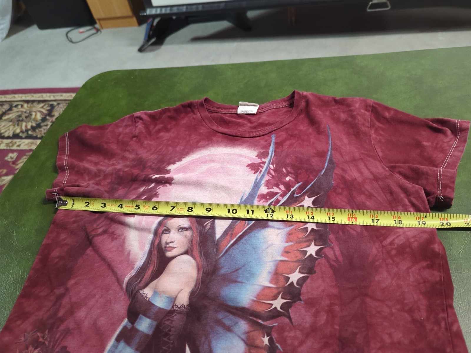 The Mountain Fairy Moon Night Elf Fantasy Red Tie Dye Shirt Size Large gallery