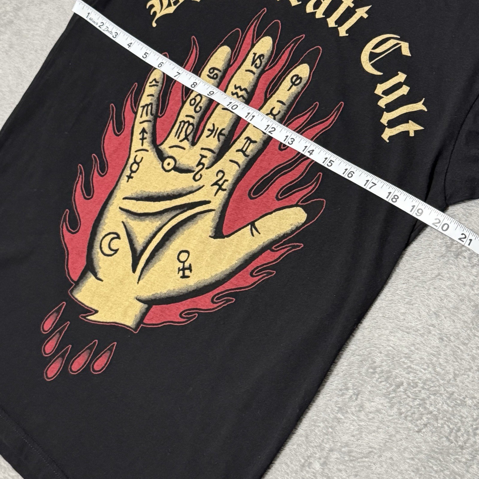 Blackcraft Cult Palmistry Flame T Shirt Sz M Black Gothic Streetwear Darkwear gallery