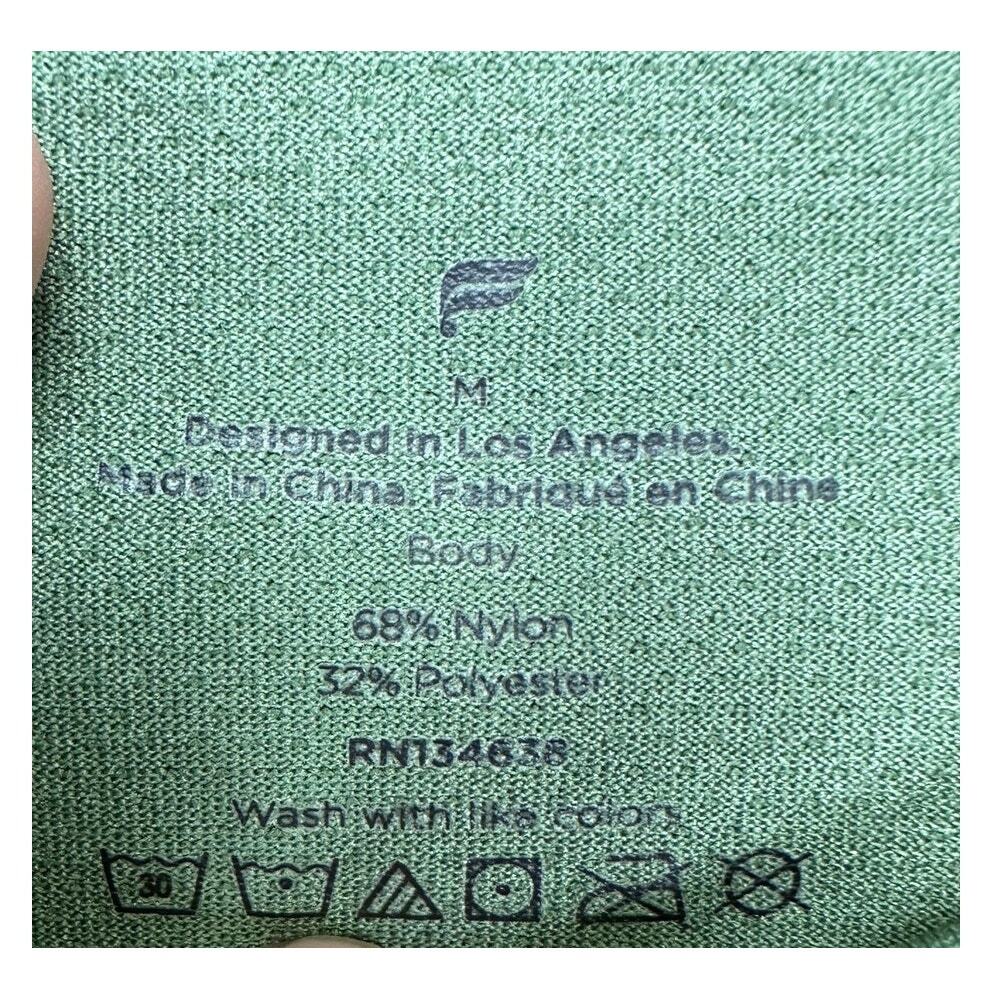 Fabletics Shirt Adult Medium Green Nylon Blend Workout Tee Exercise T-Shirt Mens gallery