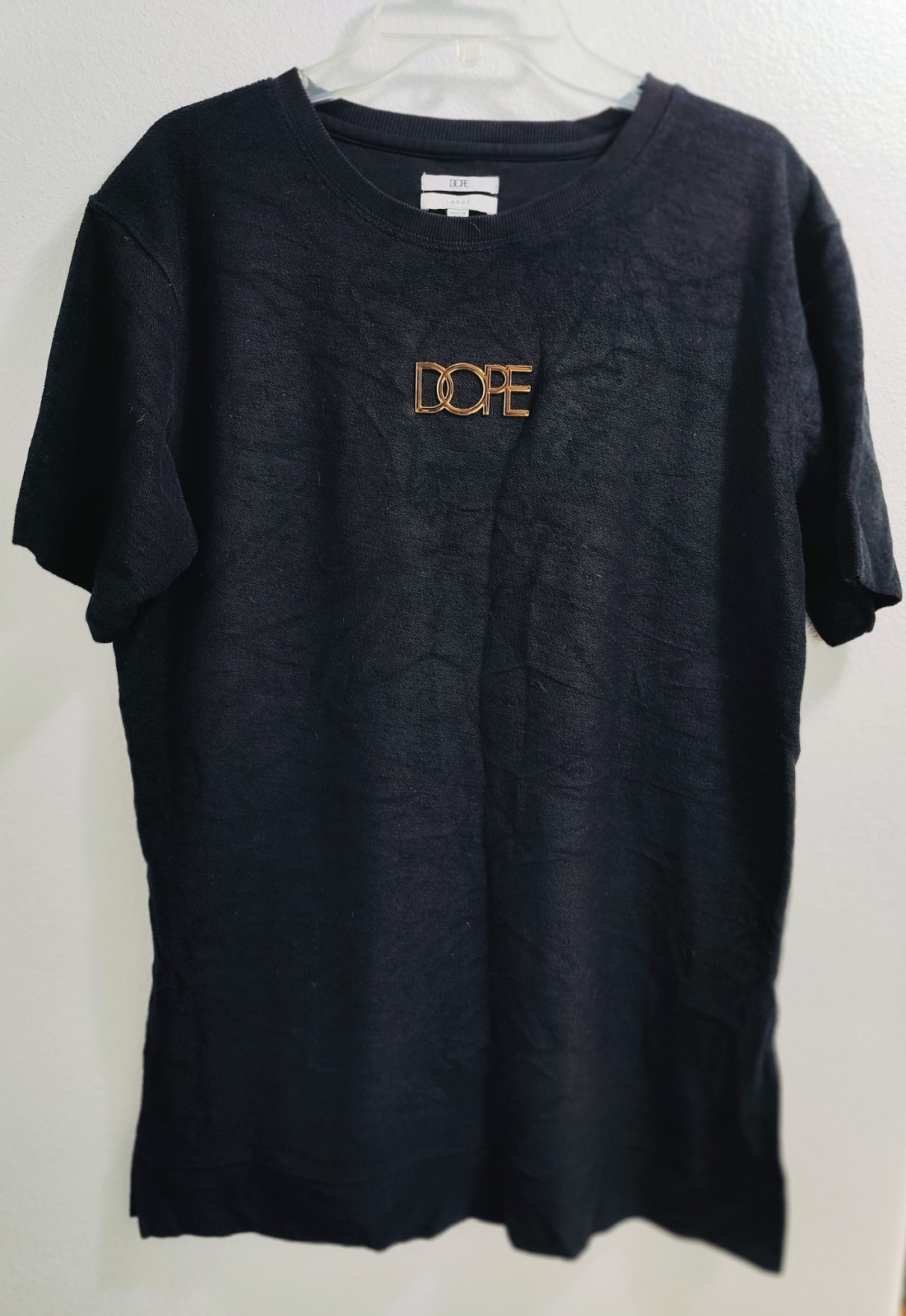 MEN’S 100% AUTHENTIC DOPE T-SHIRT TEXTURED FABRIC SIZE LARGE
