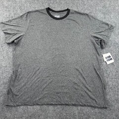 VTG Basic Editions Ringer Tee 2XL Gray Short Sleeve Cotton Blend NWT Mens