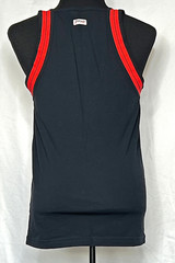 2(x)ist Black and Red Ringer Square Neck Tank Top Shirt Cotton/Spandex L