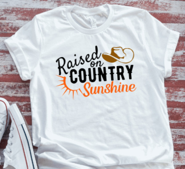 Raised on Country Sunshine Soft White Short Sleeve T-shirt