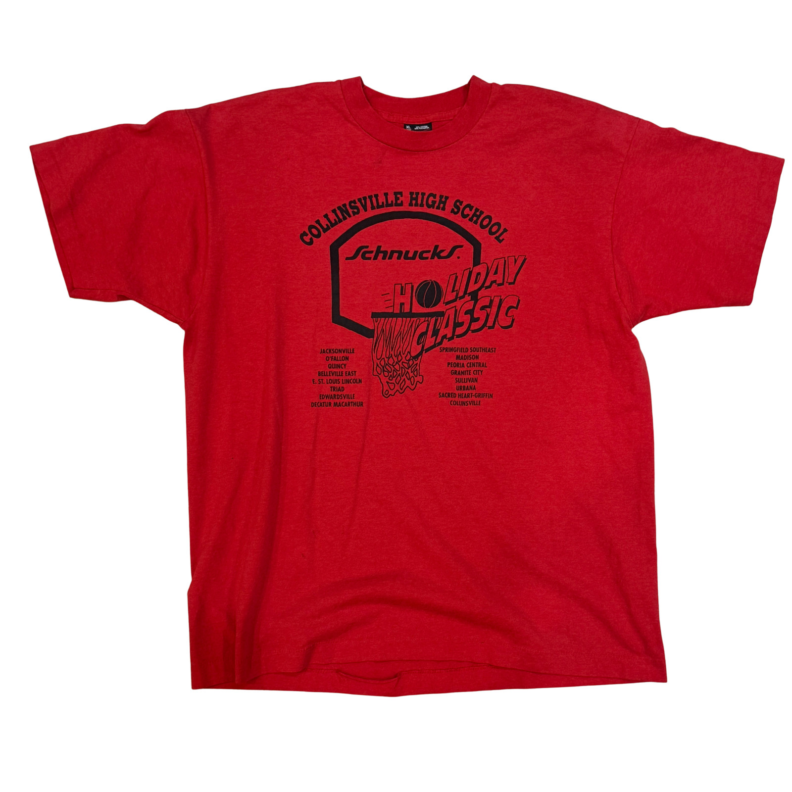 VINTAGE 1991 Collinsville Schnucks Holiday Classic T-Shirt XL Coca Cola Quincy gallery