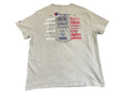 Champion Men’s XL International Unity Classic Heritage Tee Gray White Blue