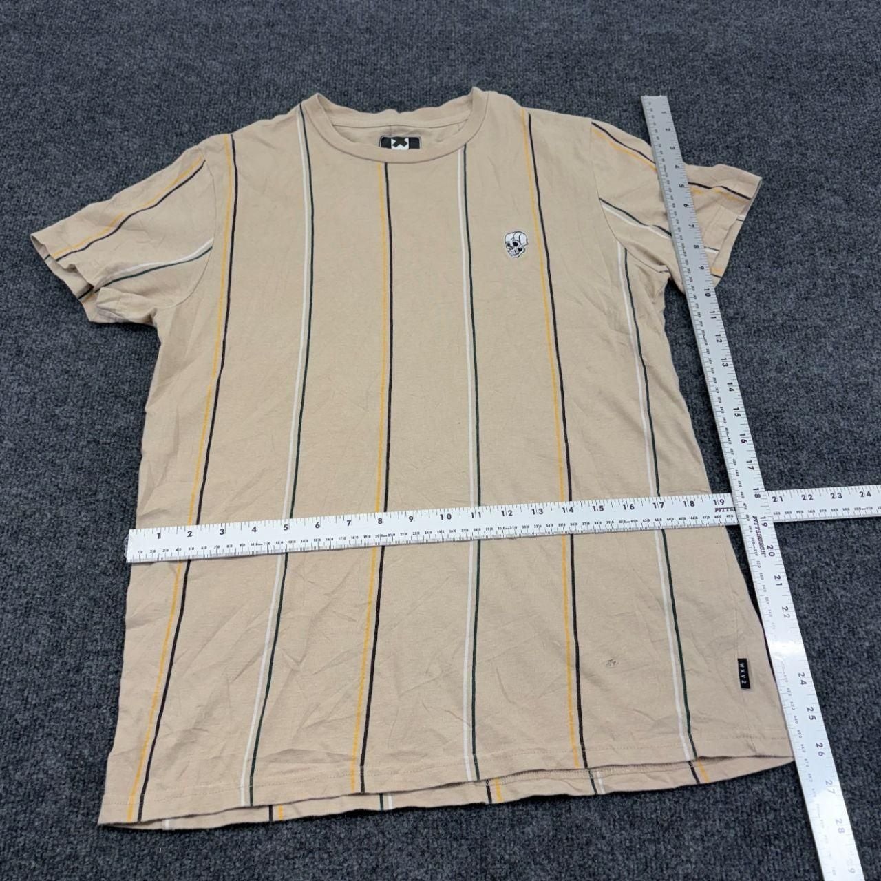 WXYZ Striped Skull Logo Embroidered T-Shirt gallery