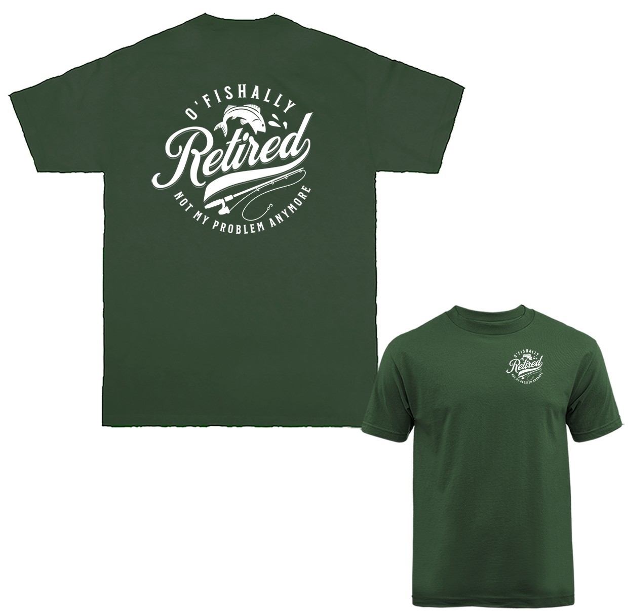 O'Fishally Retired Outdoor Sports Fishing Fathers Day Gift T-shirt gallery