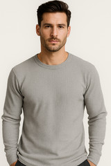 Plain Thermal T-shirts Round Neck [ JOHN SON ] Super Heavy Weight [S~5XL] Single