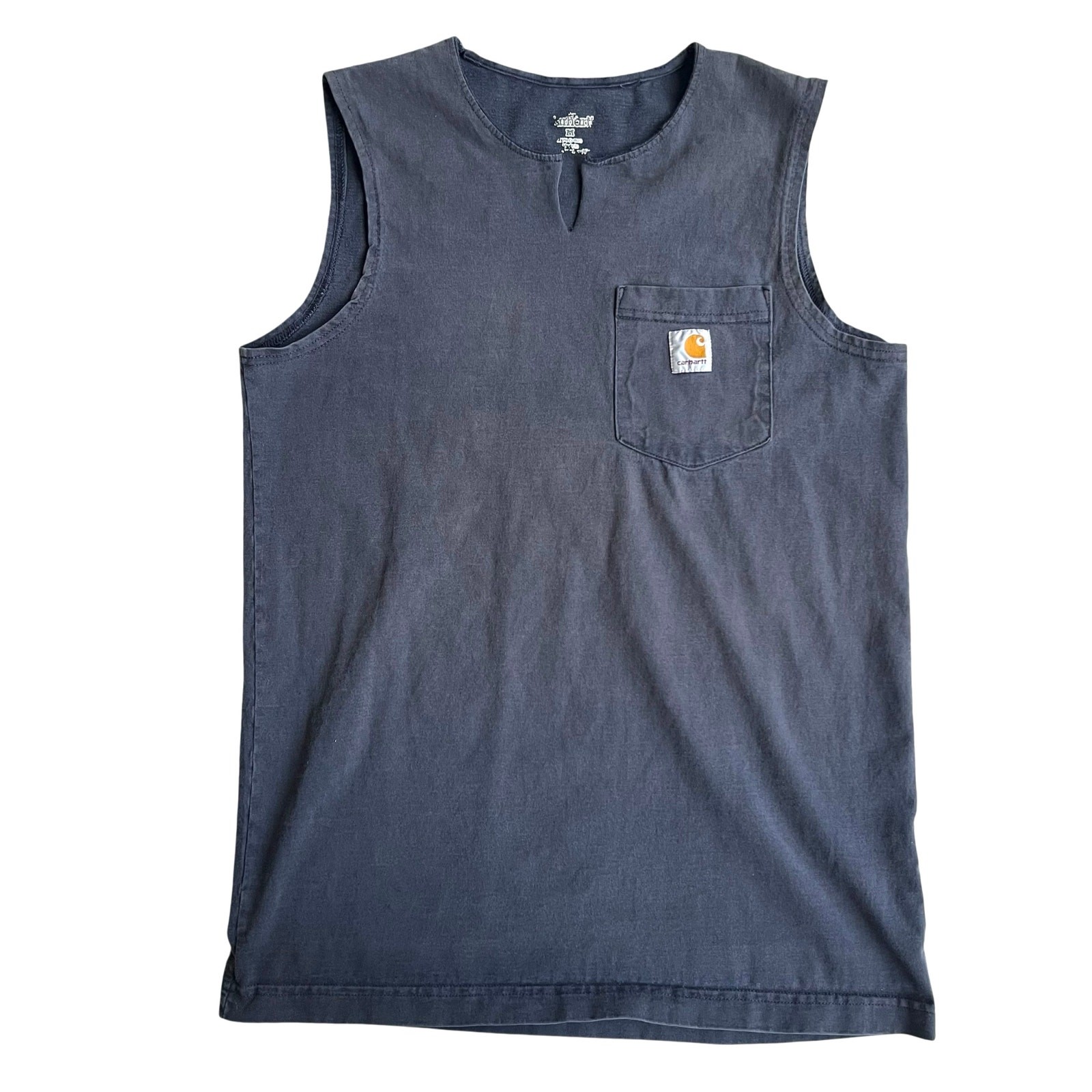 Carhartt Pocket Tank Top Distressed Fade Workwear Utility Grunge Medium gallery