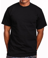 PRO 5 PACKAGE – 4 SET OF SUPER HEAVYWEIGHT BLACK/WHITE Short Sleeve Crew T-SHIRT