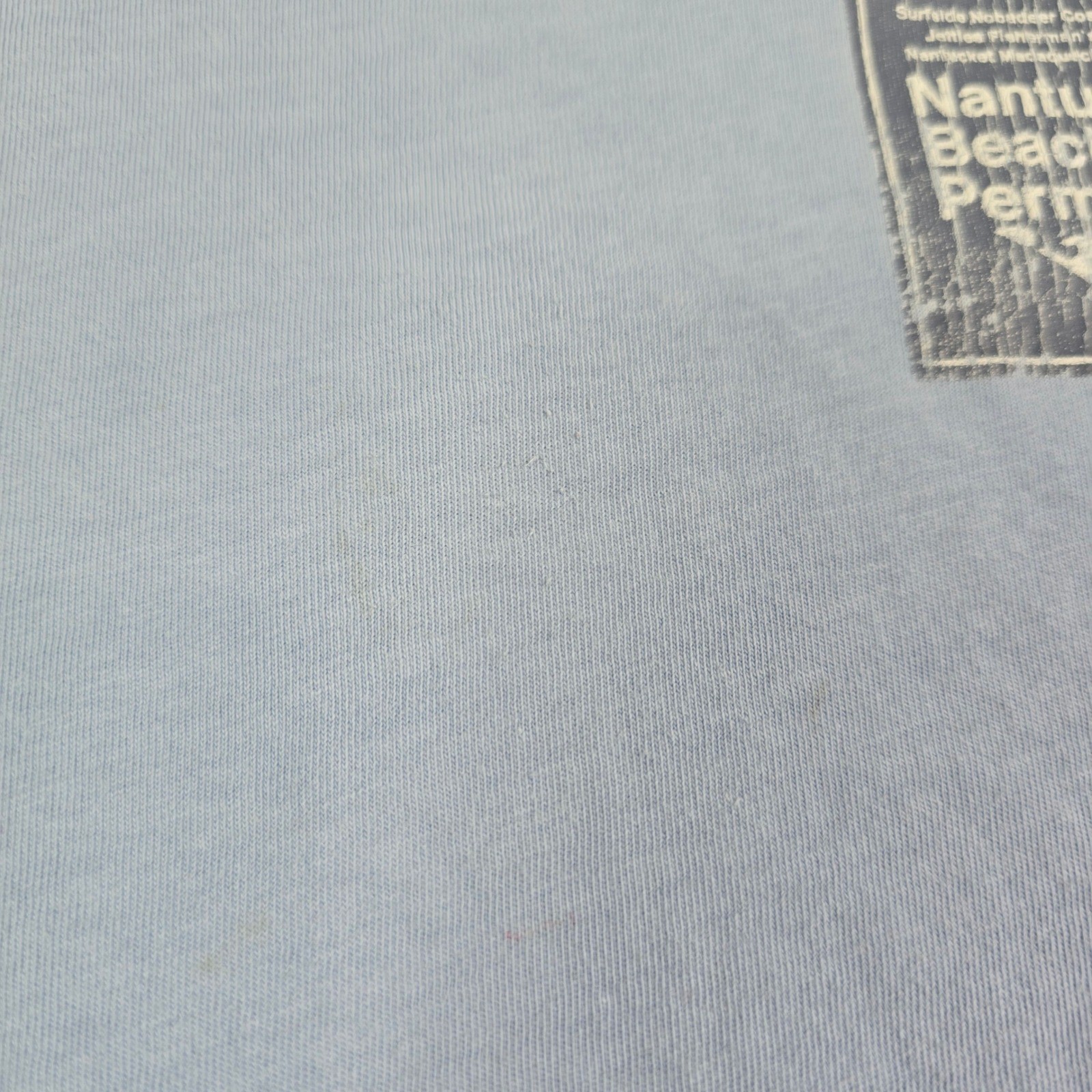 Nantucket Beach Permit Shirt Lot 2 Men L Blue White Coastal Nautical 2013 & 19 gallery