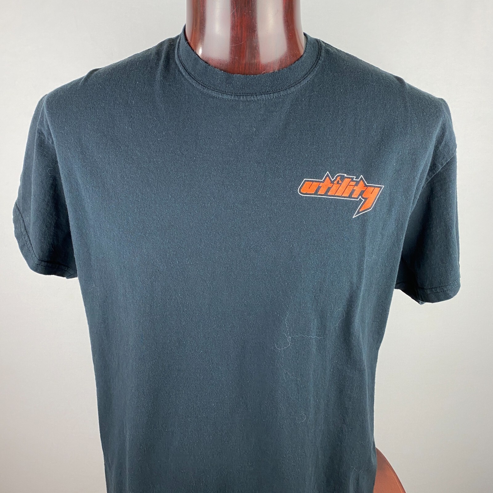 Utility T-Shirt Mens Front Back Graphic Skull We Have No Competition XL gallery