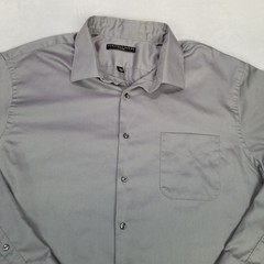 Geoffrey Beene Fitted Long Sleeve Button Down Dress Shirt Men’s 18 34/35 Grey