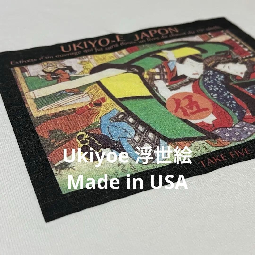 90s-00s Ukiyo-e Art T-Shirt Made in USA Japanese Woodblock Print Vintage L gallery