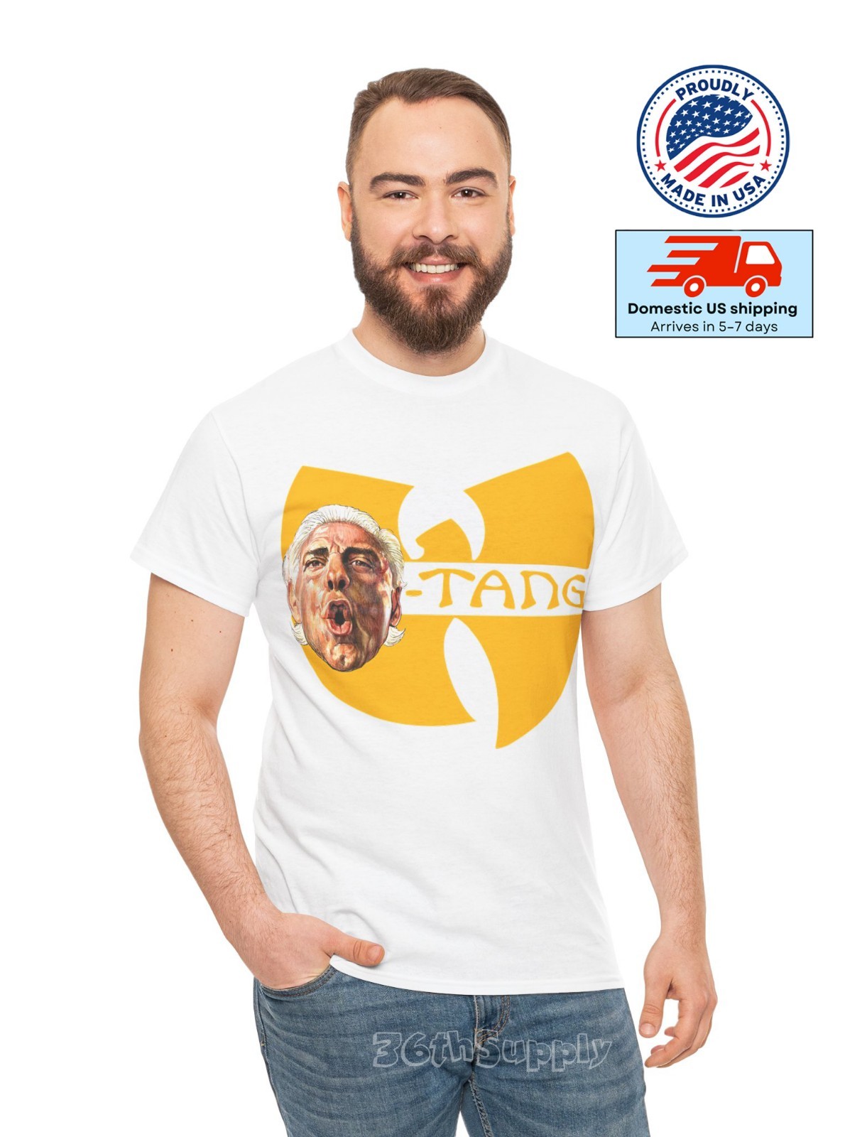 Ric Flair Wu-Tang Clan Funny Vintage 90s Rap Hip Hop S-5XL T-Shirt Men Unisex gallery