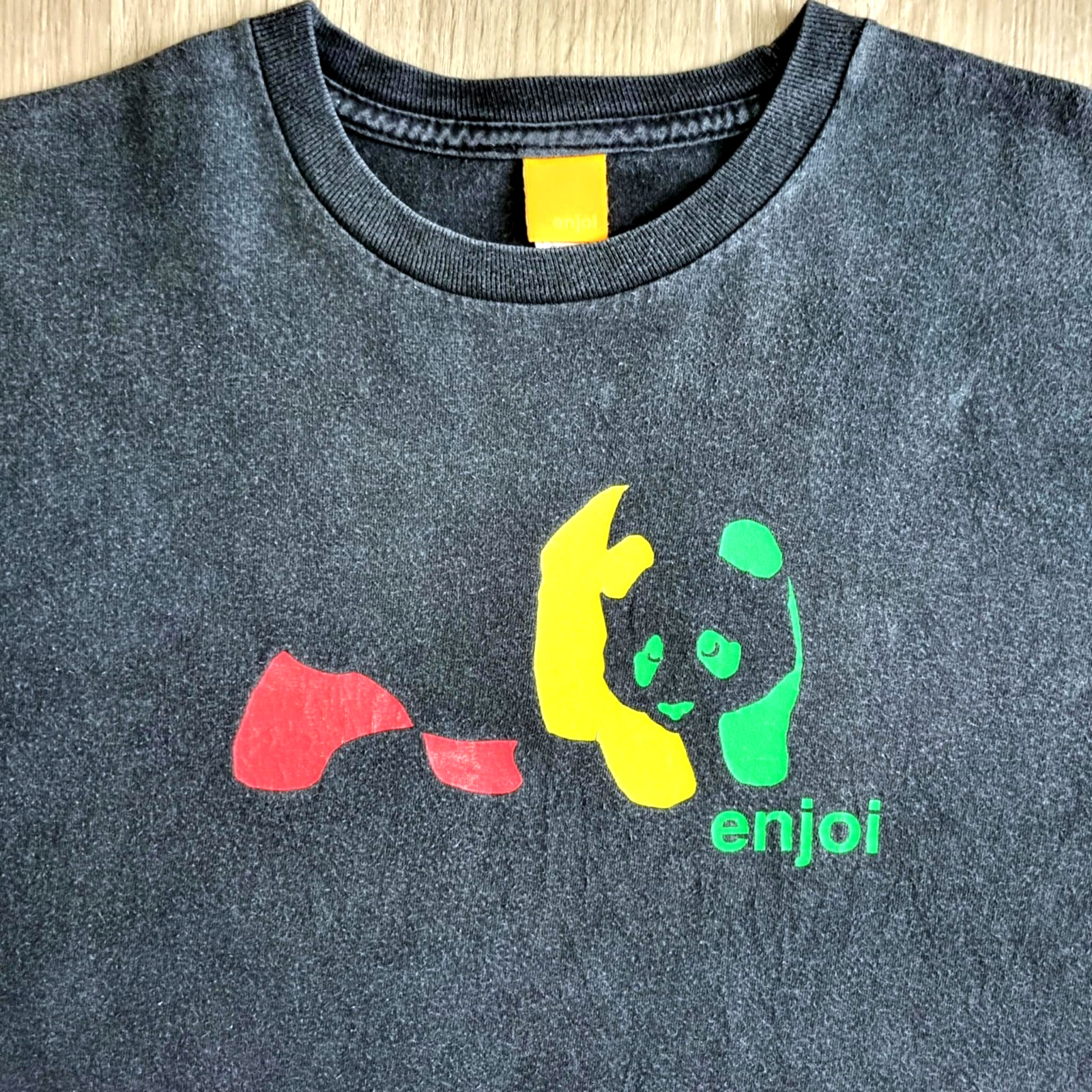 Vintage ENJOI Skateboards Shirt M Rodney Mullen Almost Skate Rasta Panda Jacuzzi gallery