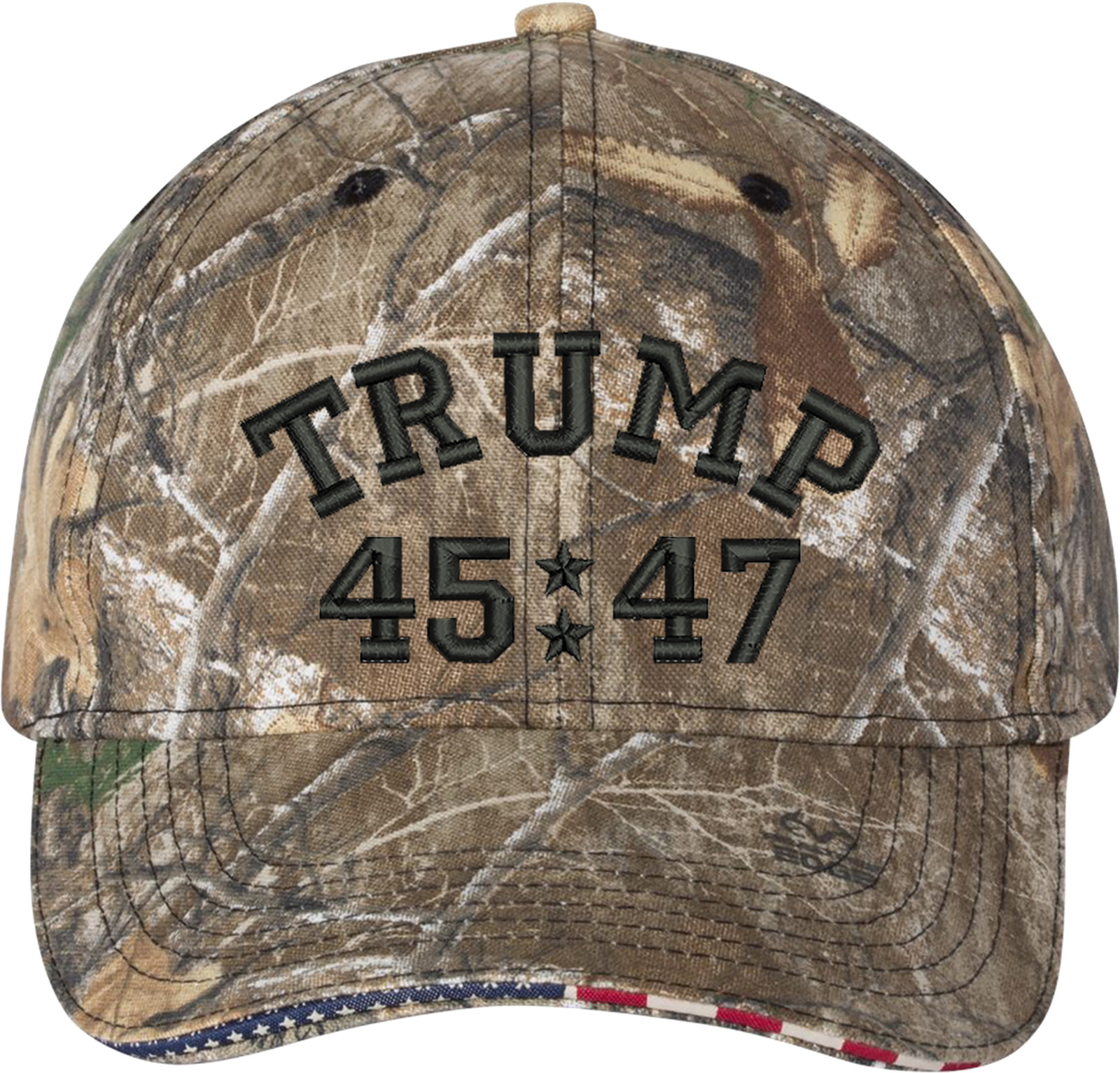 Trump 45/47 Embroidered Camo Structured Adjustable One Size Fits Most Hat gallery