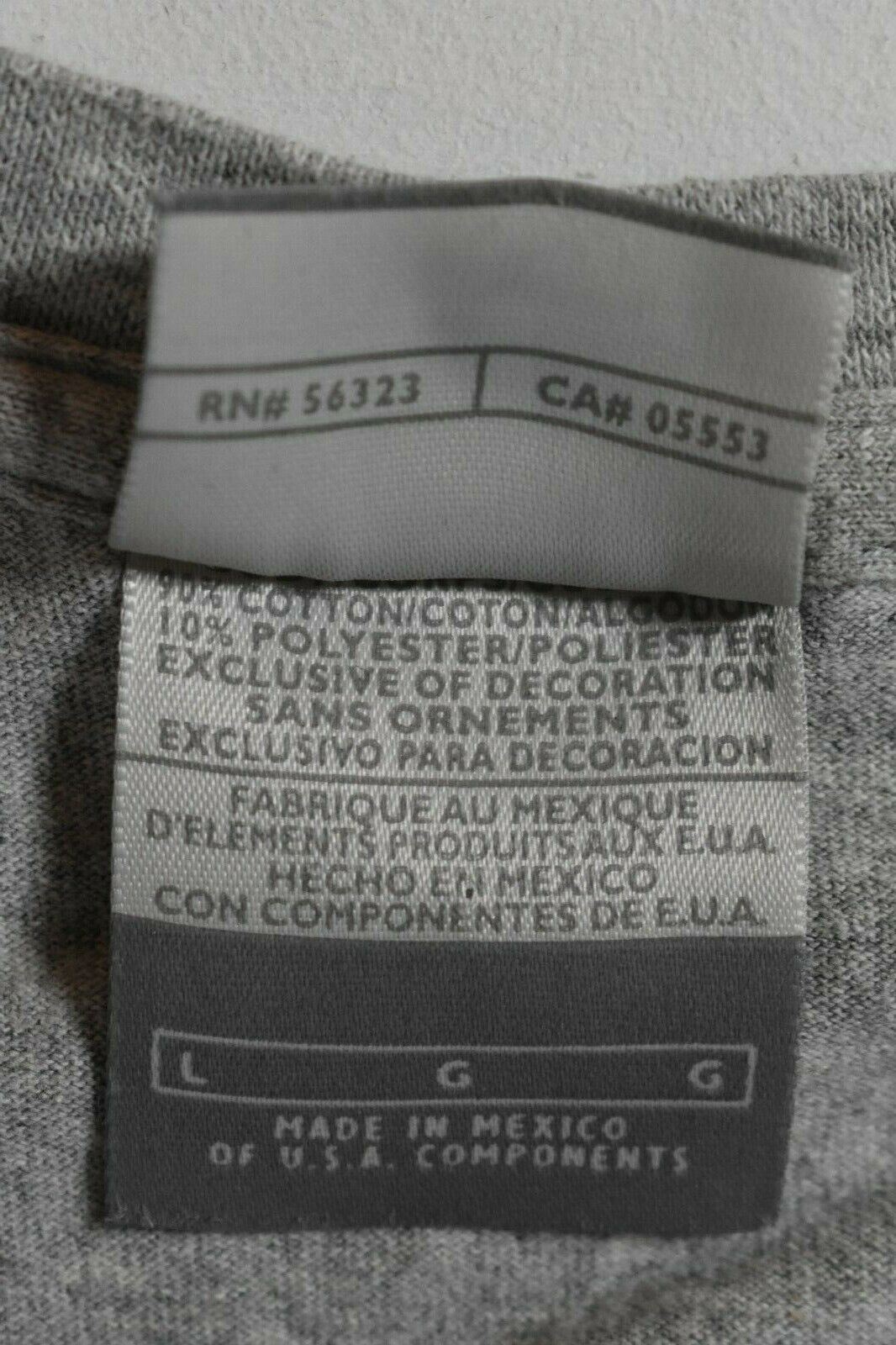 Nike Mens Gray Nike Logo Scoop Neck Short Sleeve Mexico Made Casual T Shirt L gallery