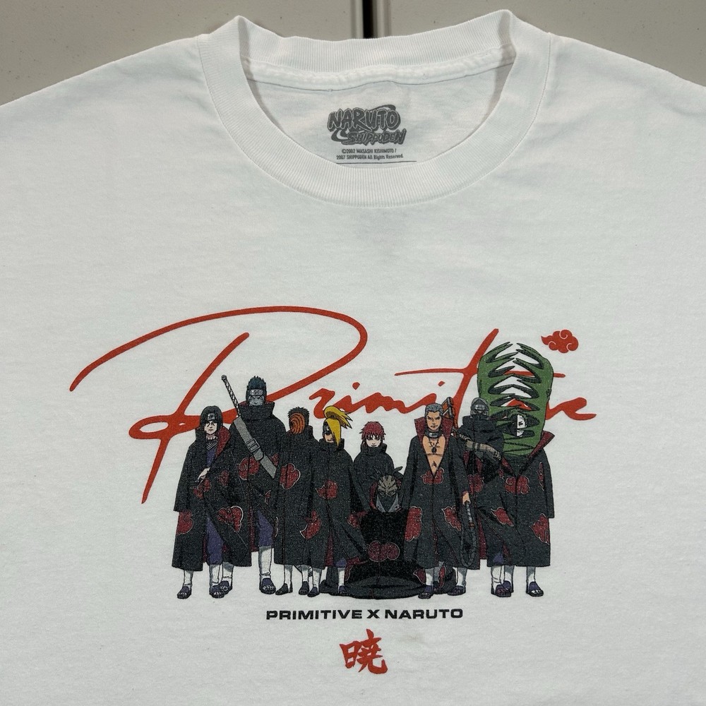 Primitive Skate x Naruto Shippuden Graphic T Shirt Size Large Anime Akatsuki JPN