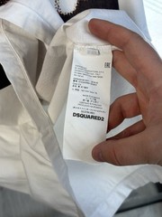 RRP 250$ DSQUARED2 Mouth Maple Leaf Sticker white man t-shirt size XL man