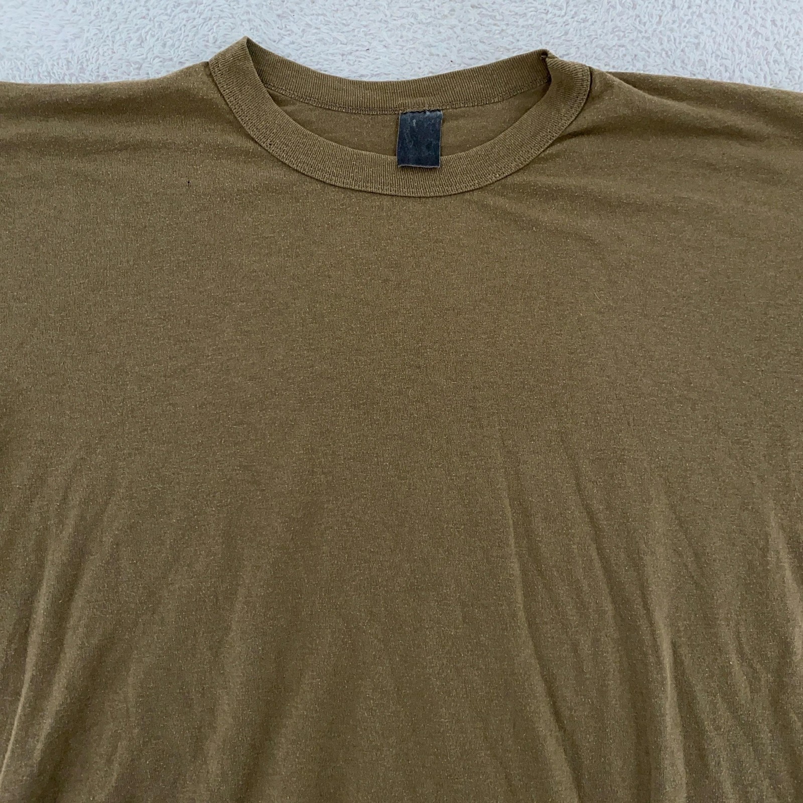 Blank Shirt Mens Extra Large Brown Crewneck Soft Cotton Tee Plain Casual Basic gallery