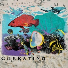 Vintage Cherating Malaysia AOP Nature Souvenir Map T-Shirt Sz. M-L