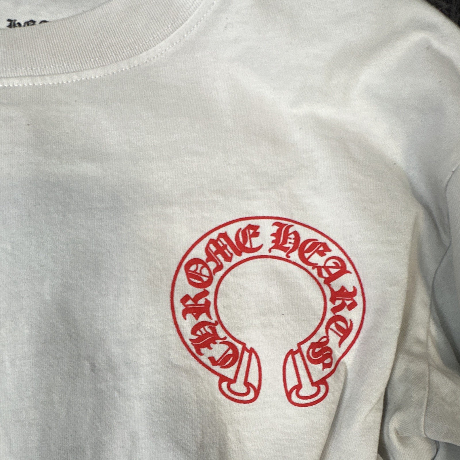Chrome Hearts Horseshoe Graphic Long Sleeve Crew Neck T-Shirt White Men's L gallery