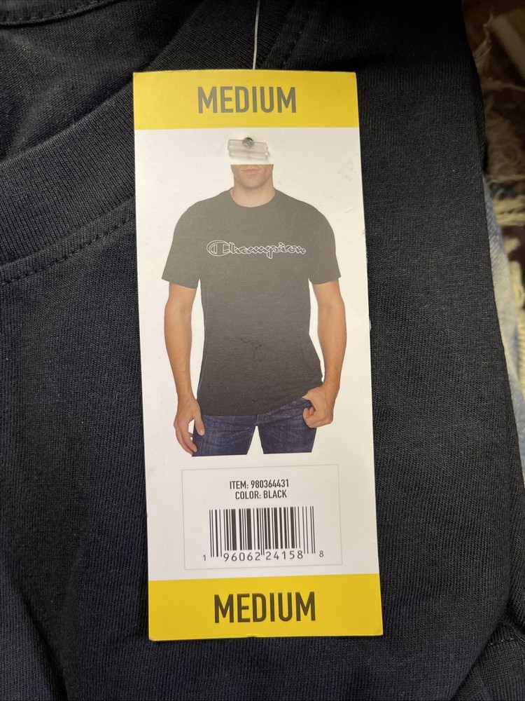 Champion Men’s Medium Short Sleeve Screen Print Graphic Logo Tee New With Tags