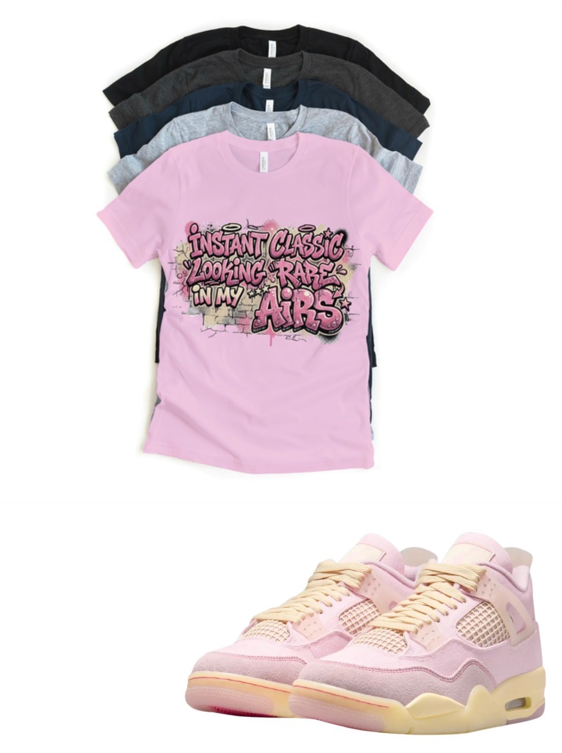 Shirt to match Jordan 4 Iced Carmine Pink Denim Sneakerhead Matching Tee gallery