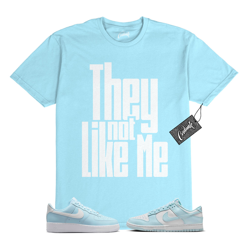 Air Force 1 Dunk Low Glacier Ice Blue White T Shirt to Match NLM