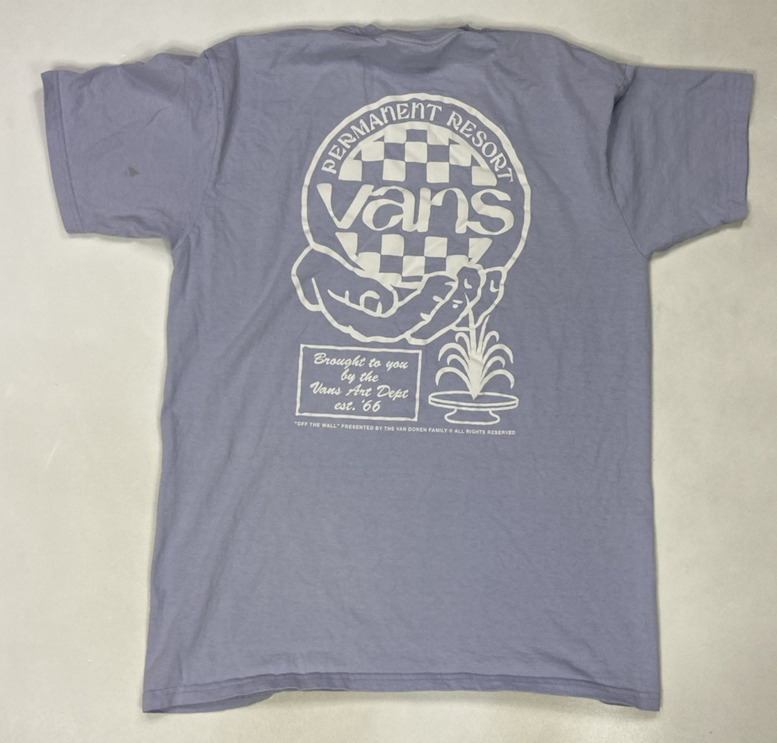 Vans Permanent Resort Art Dept Graphic T-shirt Men Large Purple Short Sleeve gallery