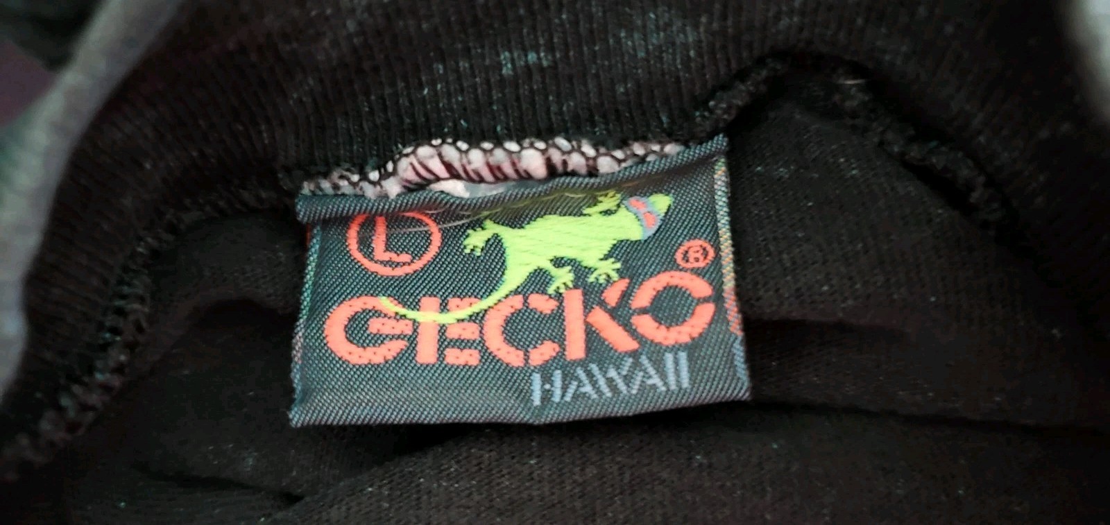 Gecko Hawaii 1980s Long sleeve Mock Neck Size L Gecko Surfing Green Multicolor gallery