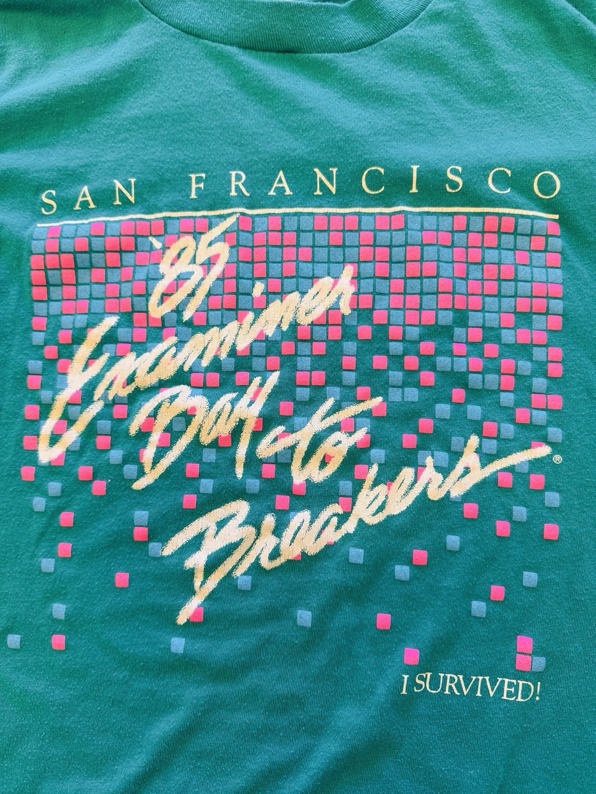 VTG San Francisco Marathon Mens Small Green Running Race Streetwear Classic 80s gallery