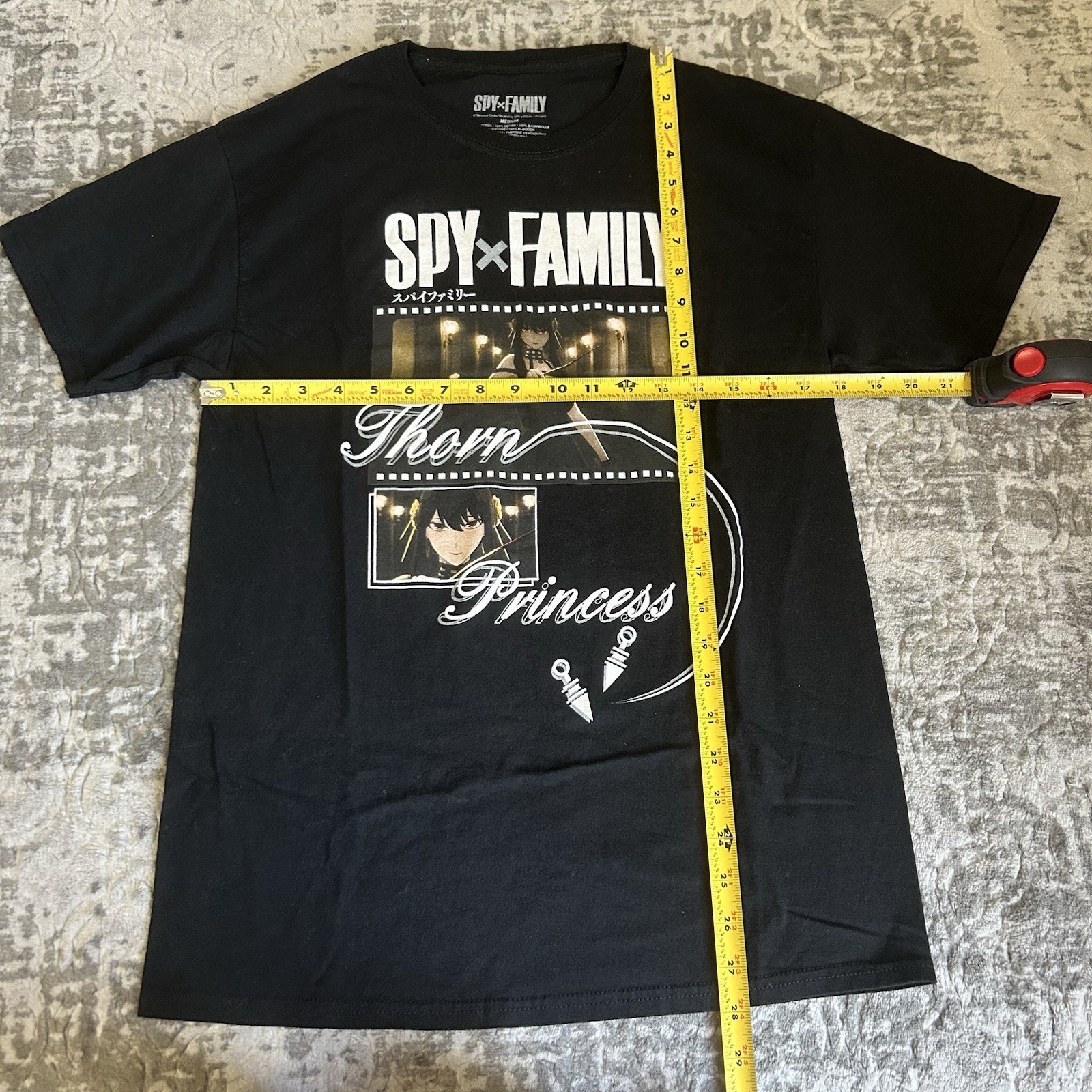 SPYxFAMILY Thorn Princess Size Medium Black Graphic Tshirt gallery